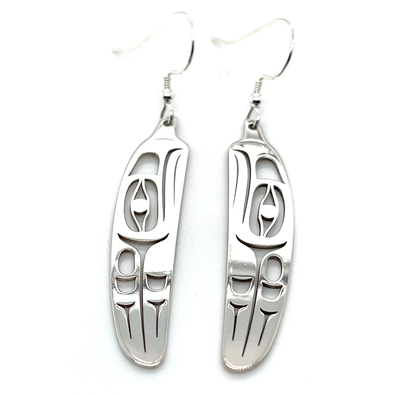 Grant Pauls Earrings Eagle Feather - Grant Pauls - Silver Earrings - House of Himwitsa Art Gallery