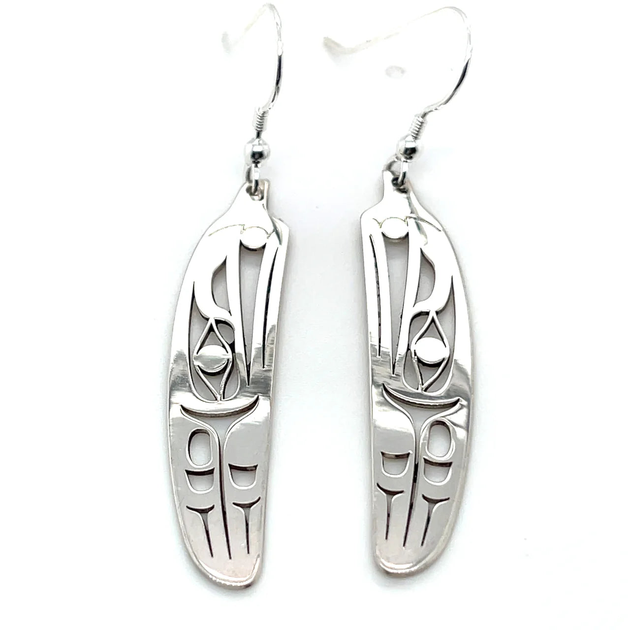 Grant Pauls Earrings Raven and Feather - Grant Pauls - Silver Earrings - House of Himwitsa Art Gallery