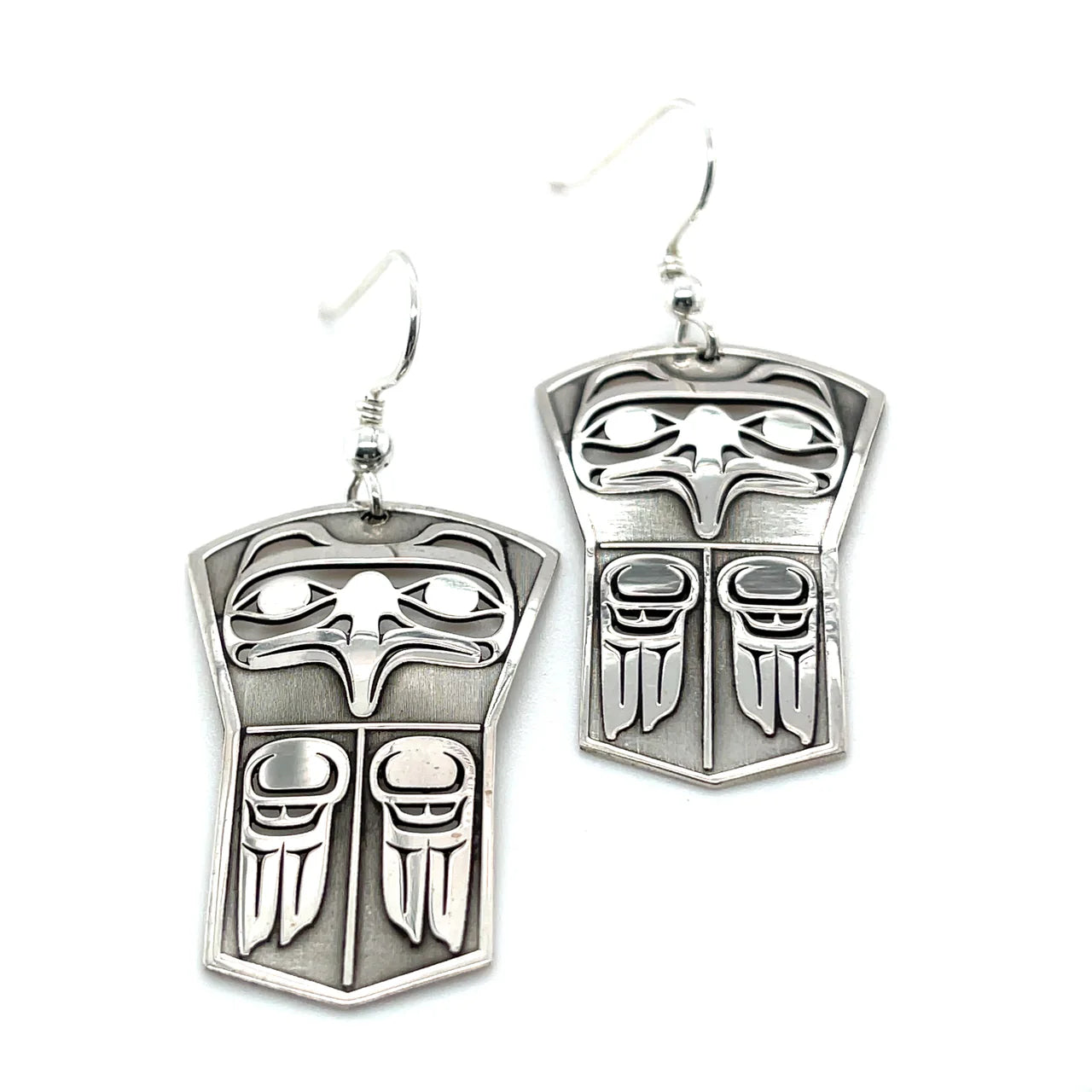 Grant Pauls Earrings Eagle Shield - Grant Pauls - Silver Earrings - House of Himwitsa Art Gallery