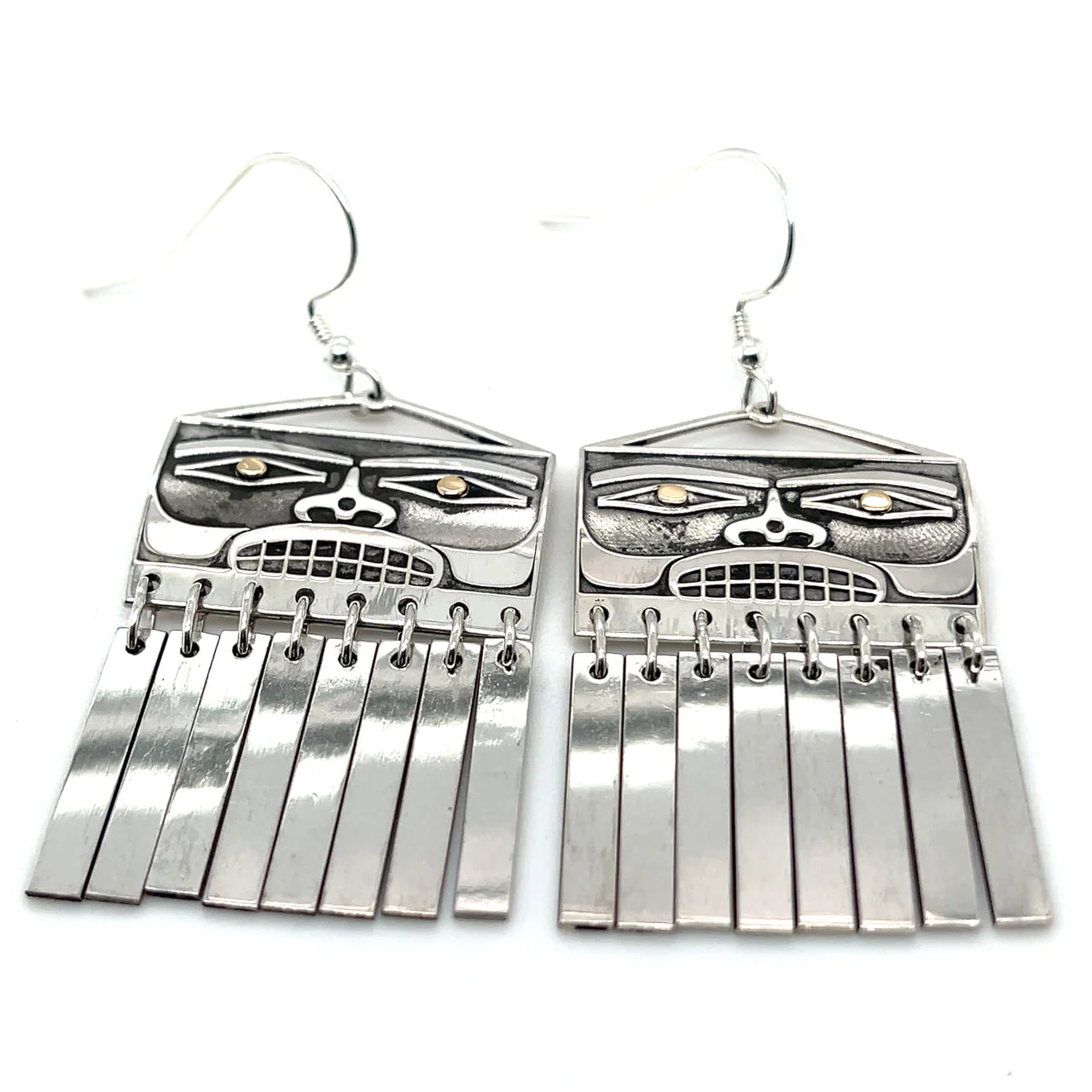 Grant Pauls Earrings Chilkat - Grant Pauls - Silver Earrings - House of Himwitsa Art Gallery