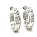 Grant Pauls Sterling Silver Earrings Raven Hoop -  - Silver Earrings - House of Himwitsa Art Gallery