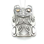 Grant Pauls Sterling Silver 14k Gold Pendant Bear -  -  - House of Himwitsa Art Gallery