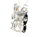 Grant Pauls Sterling Silver 14k Gold Pendant Bear -  -  - House of Himwitsa Art Gallery