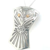 Grant Pauls Pendant Sterling Silver with 14K Gold Copper Shield Shaped Crow and Raven - Grant Pauls - Silver Pendant - House of Himwitsa Art Gallery