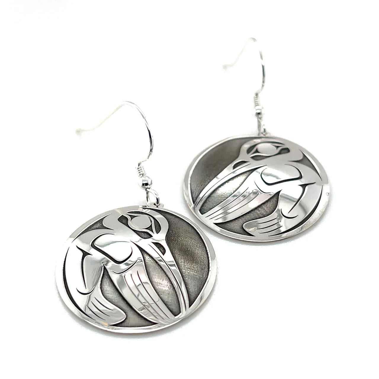 Grant Pauls Earrings Round Hummingbird - Grant Pauls - Silver Earrings - House of Himwitsa Art Gallery