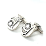 Grant Pauls Sterling Silver Cuff Links Salmon