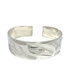 Andrew Williams - Bracelet - Sterling Silver -  3/4" 14k Overlay Wolf - Andrew Williams - Jewellery - House of Himwitsa Art Gallery