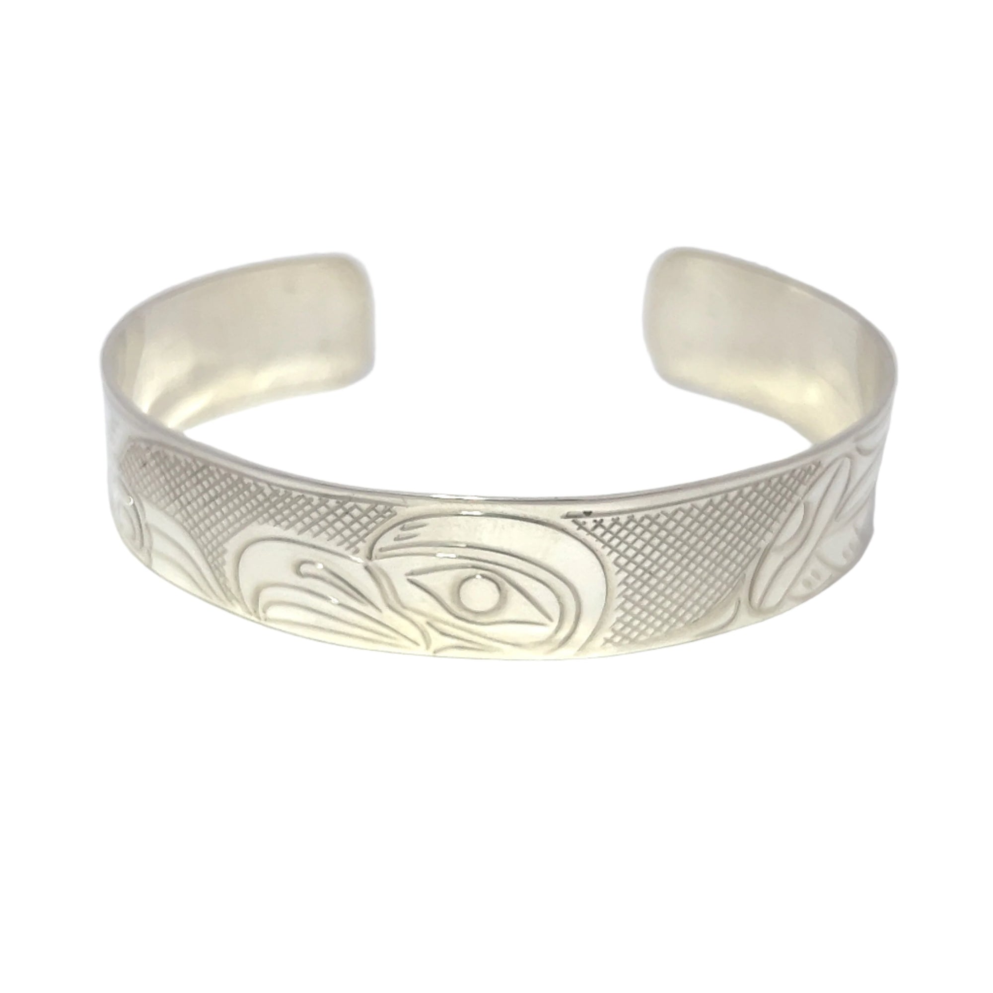 John Lancaster Eagle 1/2" Width x 6" Diameter Silver Bracelet - Lancaster John - Jewellery Sterling Silver Bracelets - House of Himwitsa Art Gallery