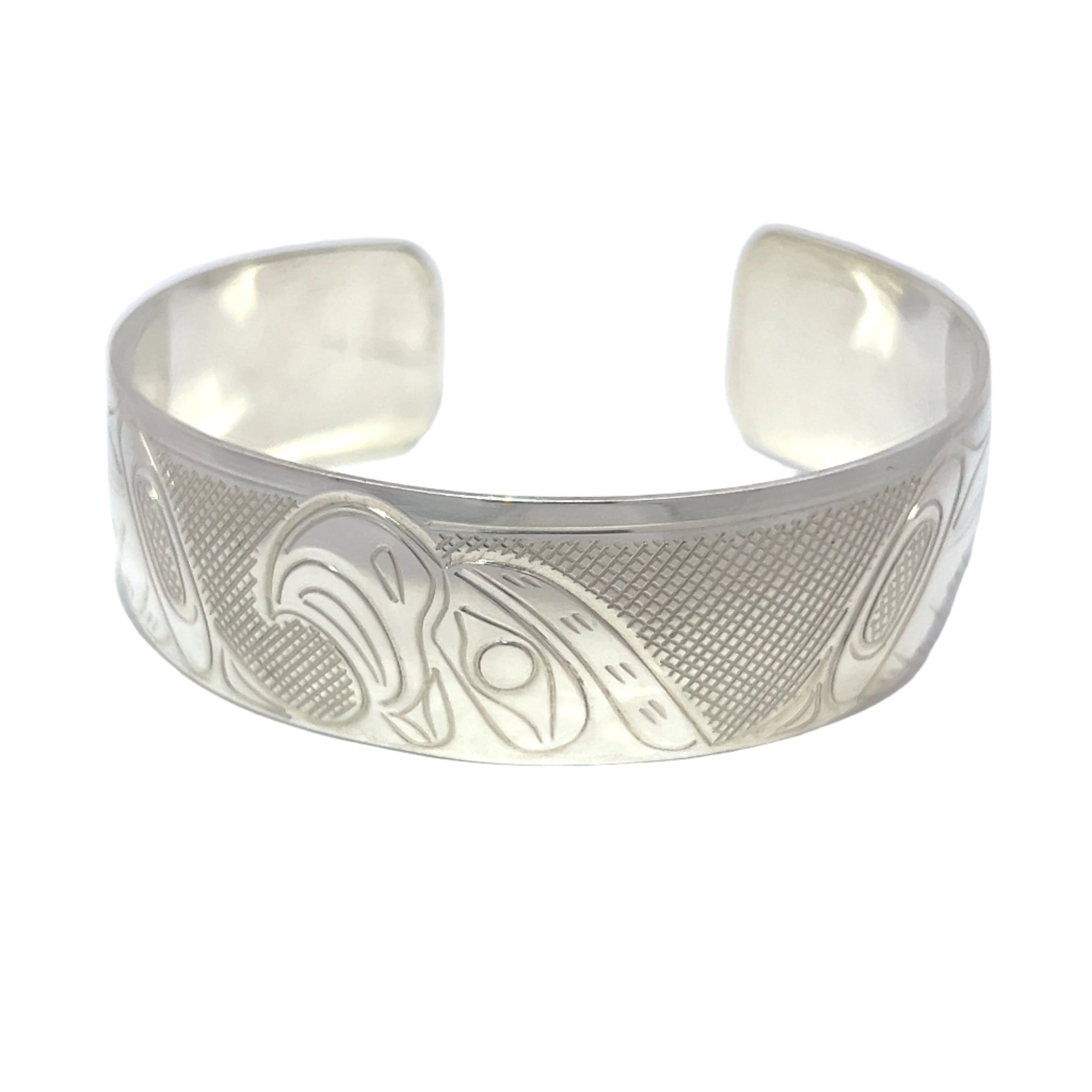 John Lancaster Eagle 3/4” Height x 6" Diameter Silver Bracelet - Lancaster John - Jewellery Sterling Silver Bracelets - House of Himwitsa Art Gallery