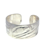Alvin Adkins Hummingbird 1" Width  x 6" Diameter Silver Bracelet - Alvin Adkins - Jewellery Sterling Silver Bracelets - House of Himwitsa Art Gallery