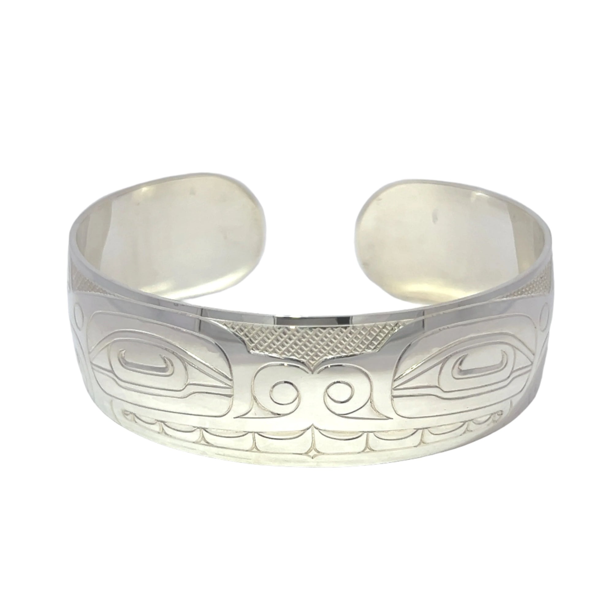 Shawn Edenshaw Orca .3/4" Width x 7" Diameter Silver Bracelets - shawn Edenshaw - Jewellery Sterling Silver Bracelets - House of Himwitsa Art Gallery