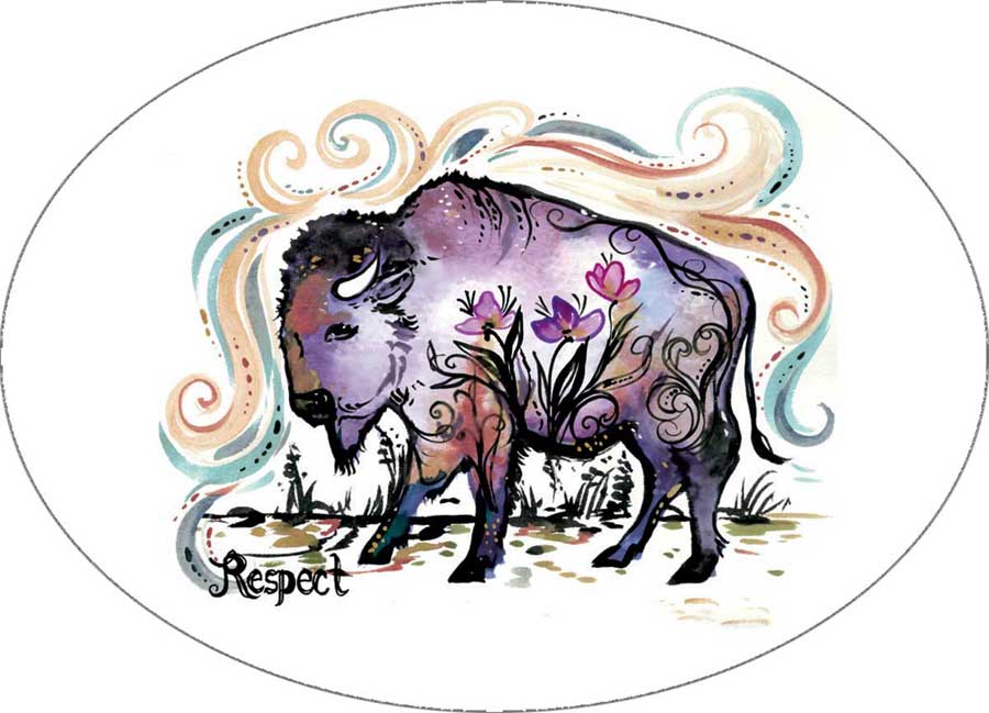 Sticker Carla Joseph Respect - Canadian Art Prints Inc. - Sticker - House of Himwitsa Art Gallery