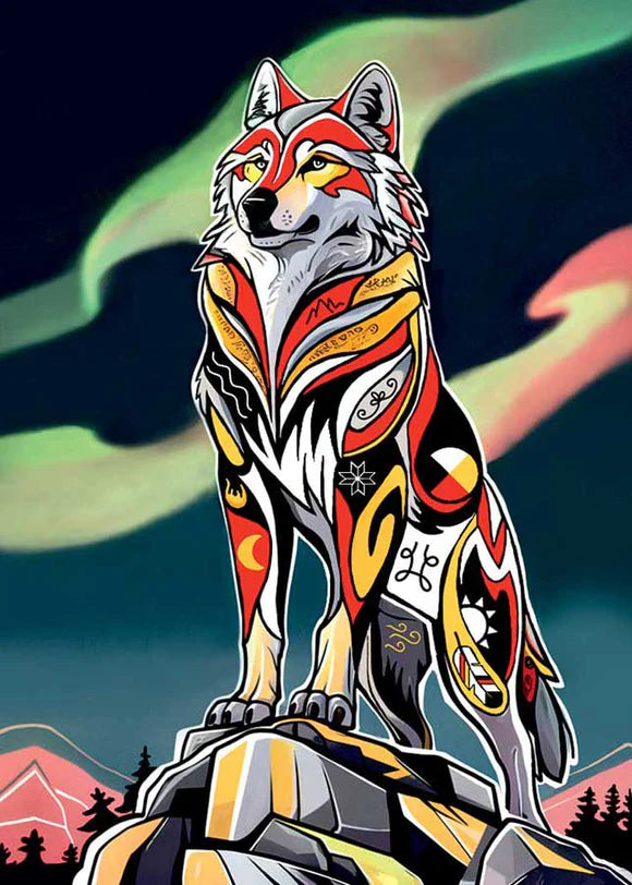 Magnet Stephanie White Spirit Wolf -  - Magnet - House of Himwitsa Art Gallery