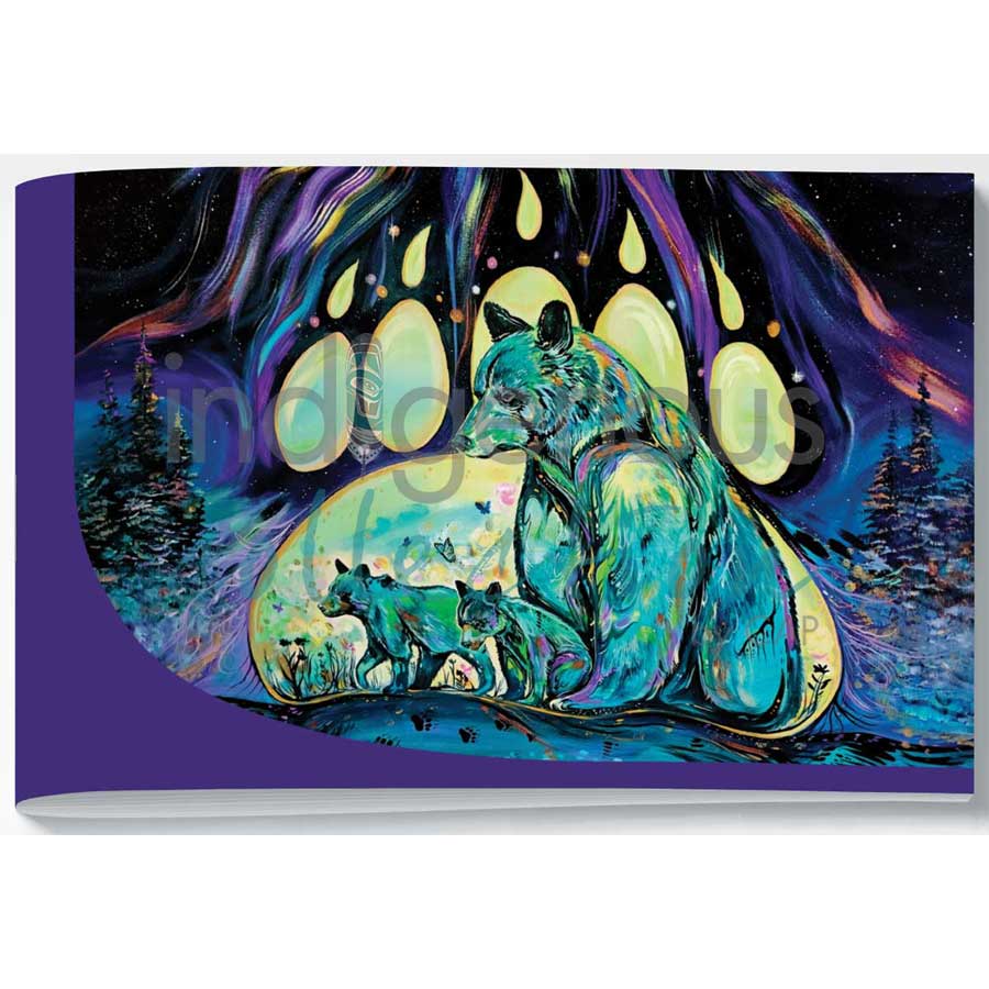 Notebook Lined Paper Carla Joseph Aurora Borealis Bears