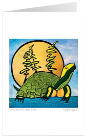 Art Card Angela Wiggins Turtle and Golden Moon