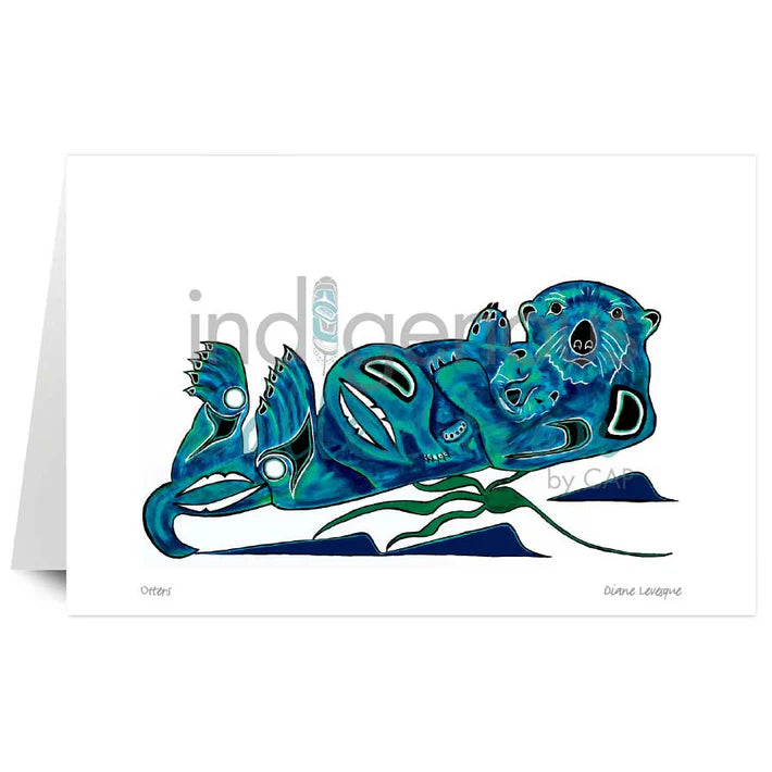 Art Card Diane Lavesque Otters