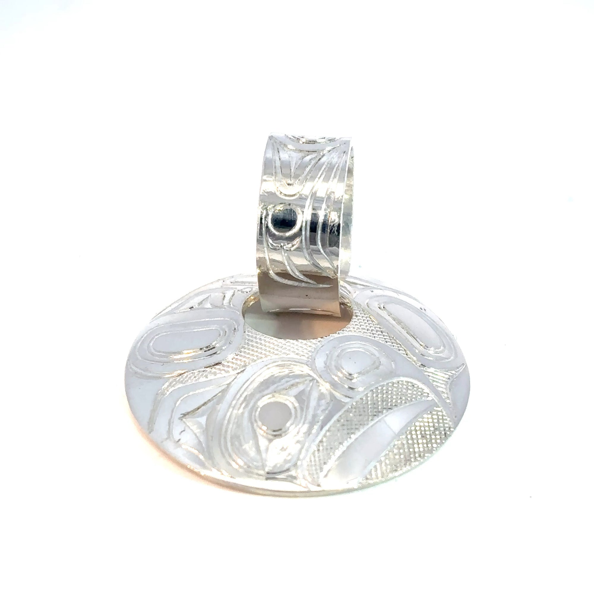 Jim Mcquire  Pendant with Silver Carved Bale Eagle