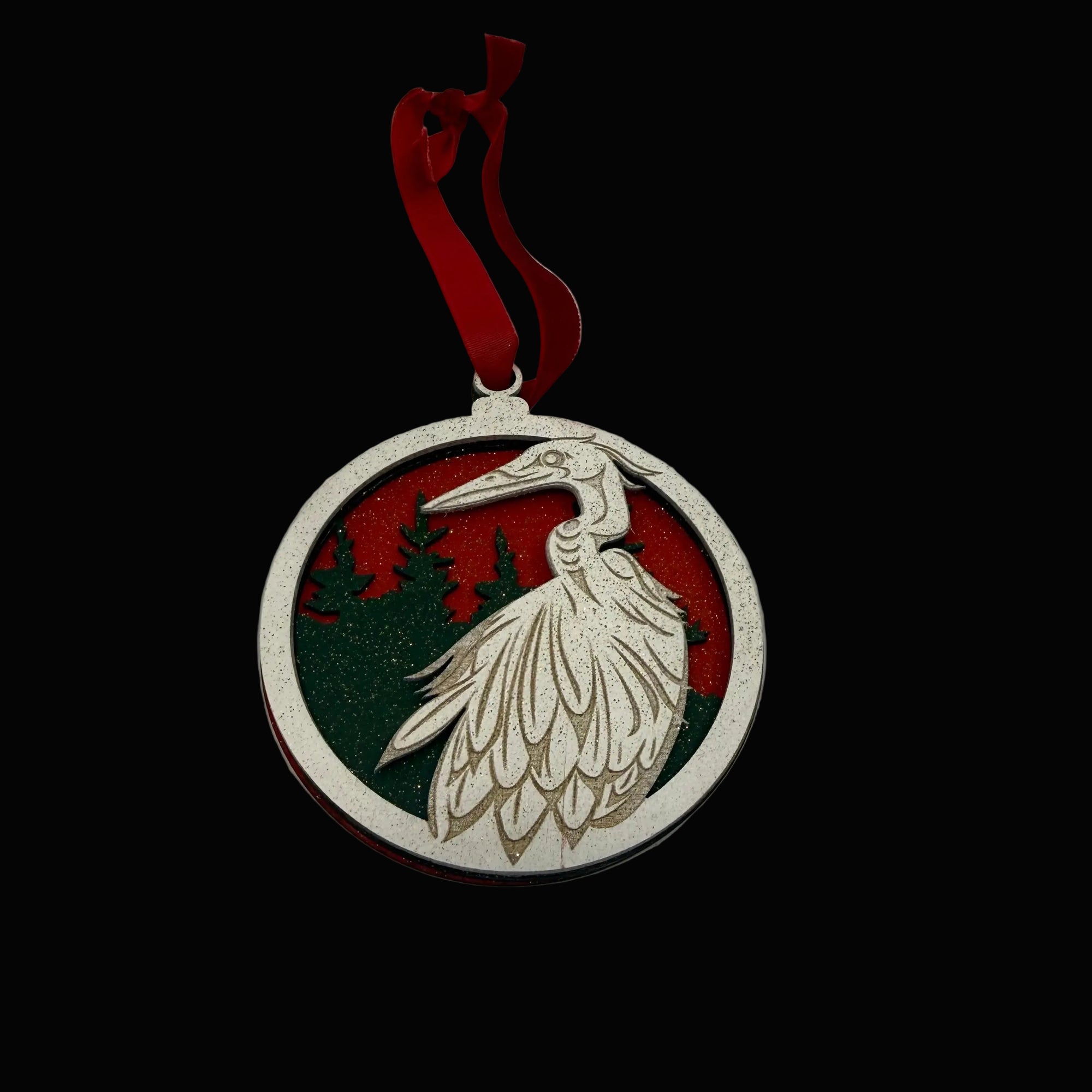 Matt Gong Ornament  Heron Design