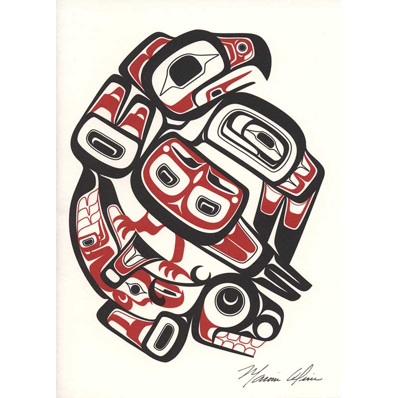 Marvin Oliver Spirit Of The Past Art Card - Marvin Oliver Spirit Of The Past Art Card -  - House of Himwitsa Native Art Gallery and Gifts