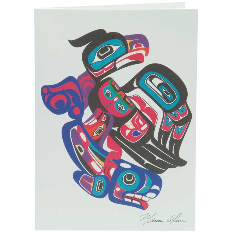 Marvin Oliver Sea and Sky Art Card - Marvin Oliver Sea and Sky Art Card -  - House of Himwitsa Native Art Gallery and Gifts