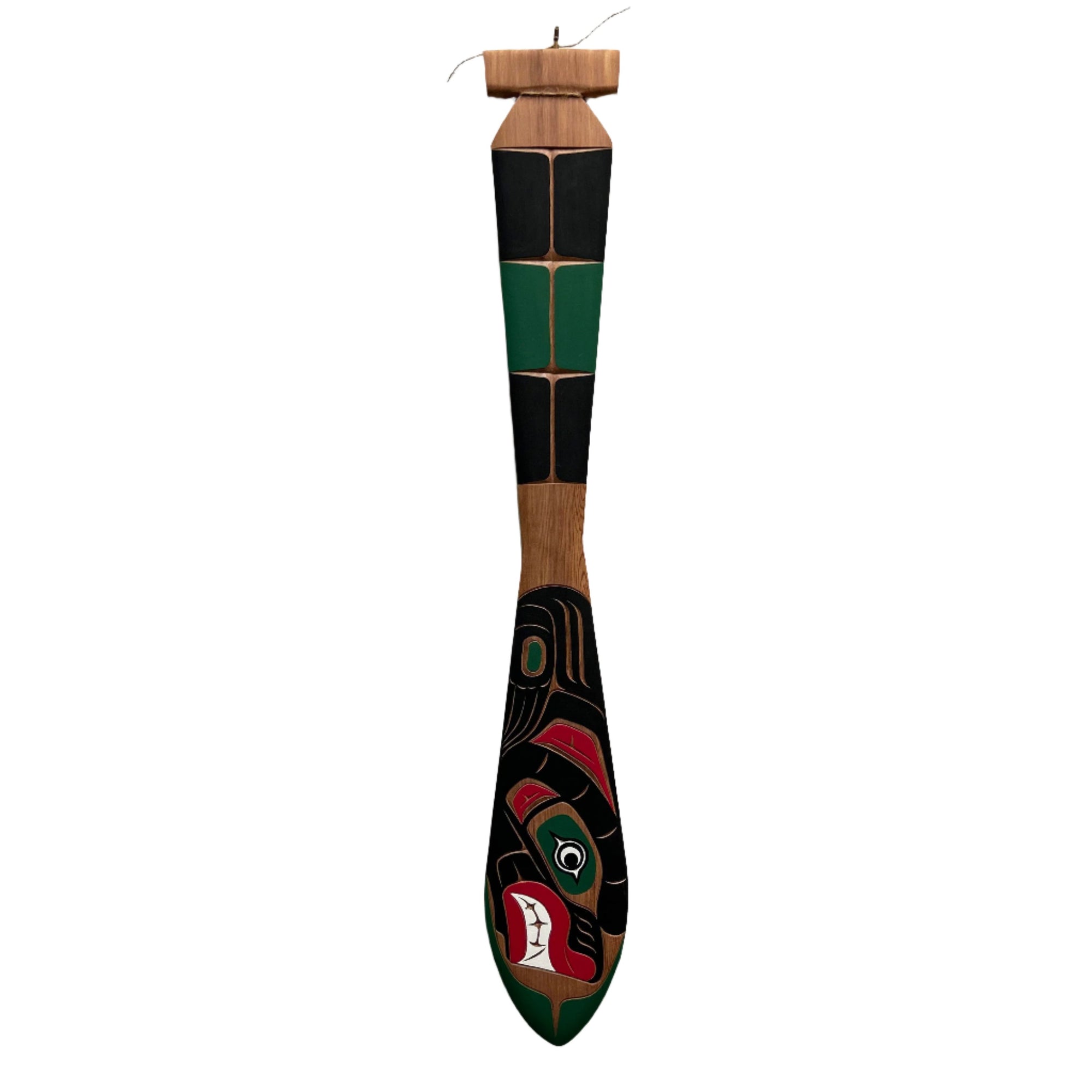 Ross Henderson Yellow Cedar Bear Paddle - Jerry Wolfman - PADDLES - House of Himwitsa Art Gallery