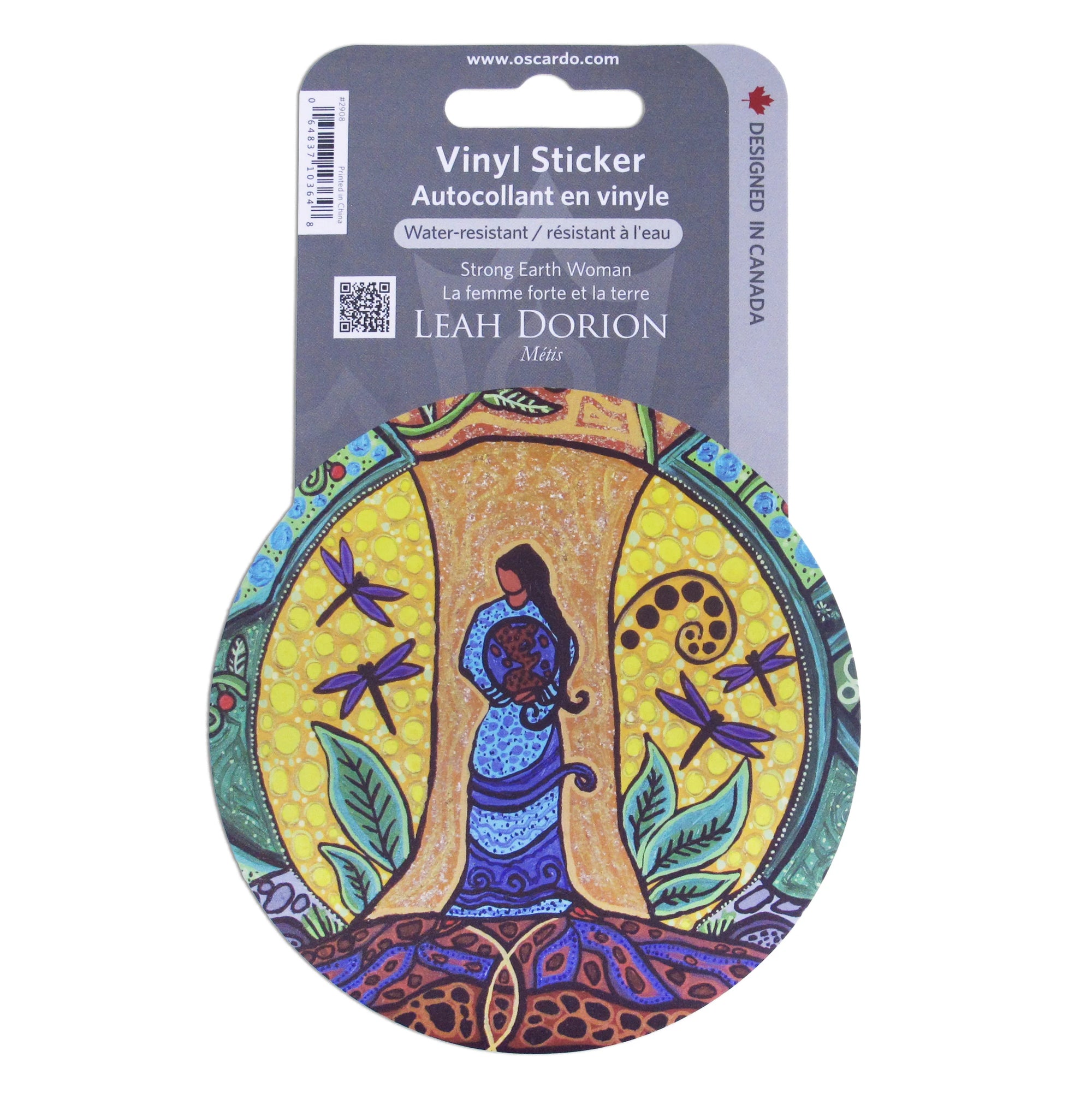 Vinyl Sticker Leah Dorion Strong Earth Woman -  - Vinyl Sticker - House of Himwitsa Art Gallery