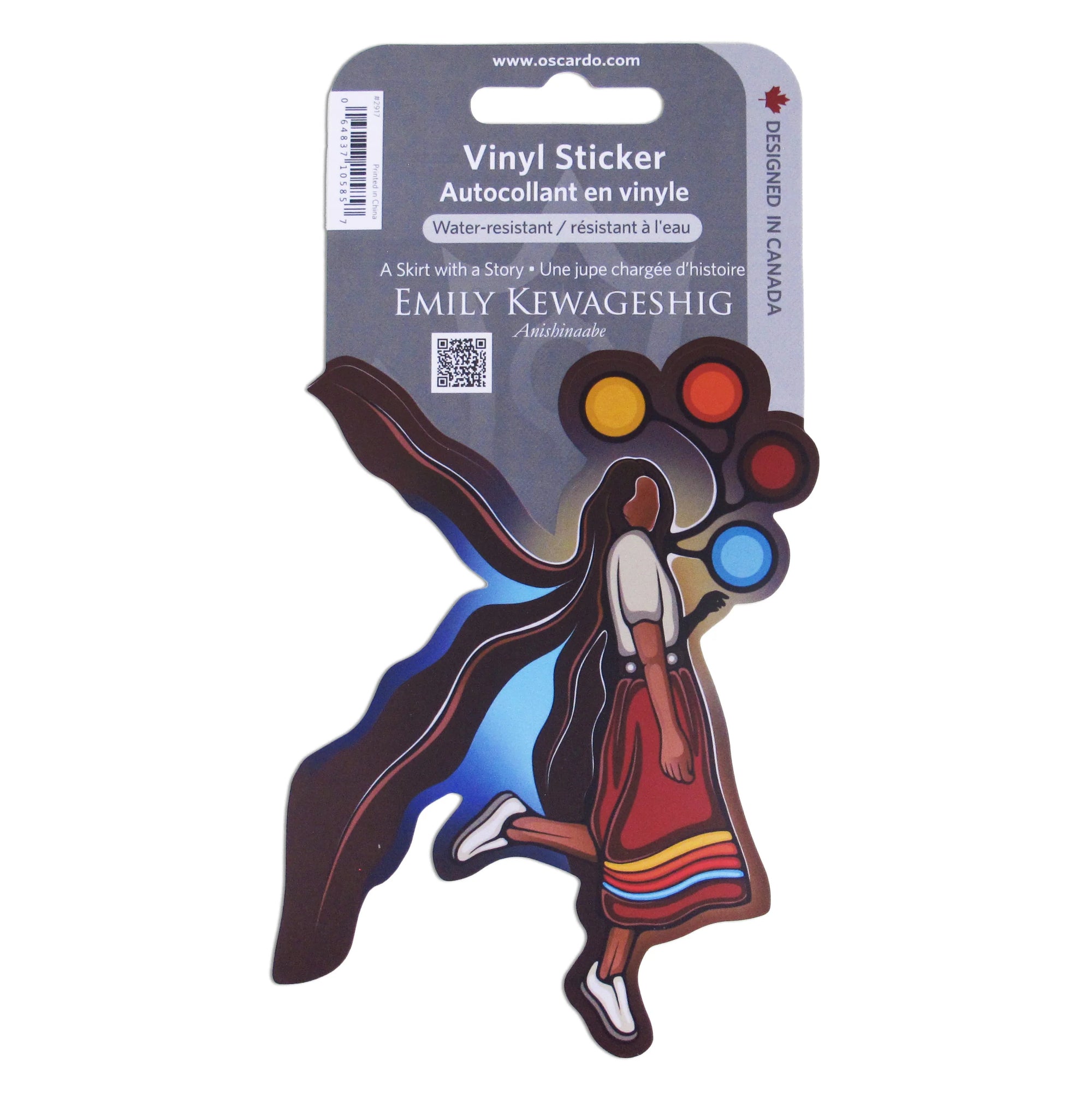 Vinyl Sticker Emily Kewageshig A Skirt with a Story -  - Vinyl Sticker - House of Himwitsa Art Gallery