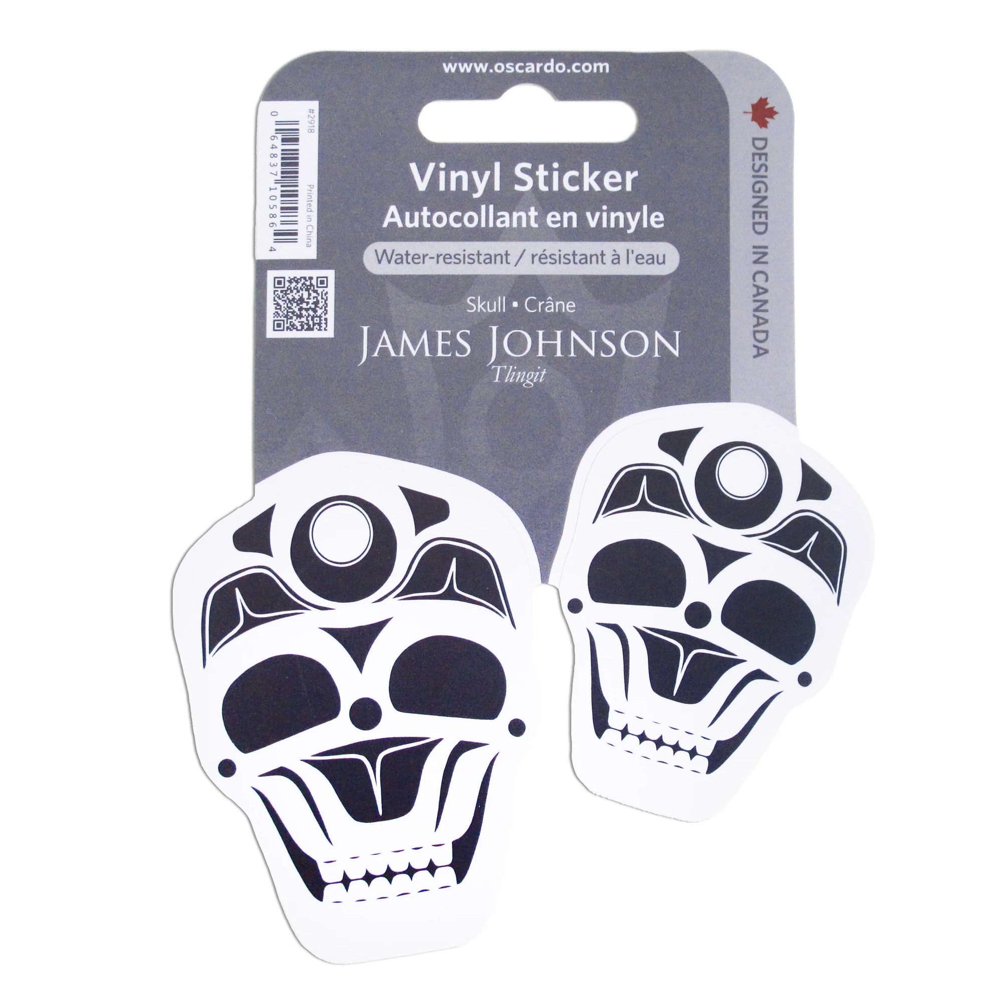 Vinyl Sticker James Johnson Skull -  - Vinyl Sticker - House of Himwitsa Art Gallery
