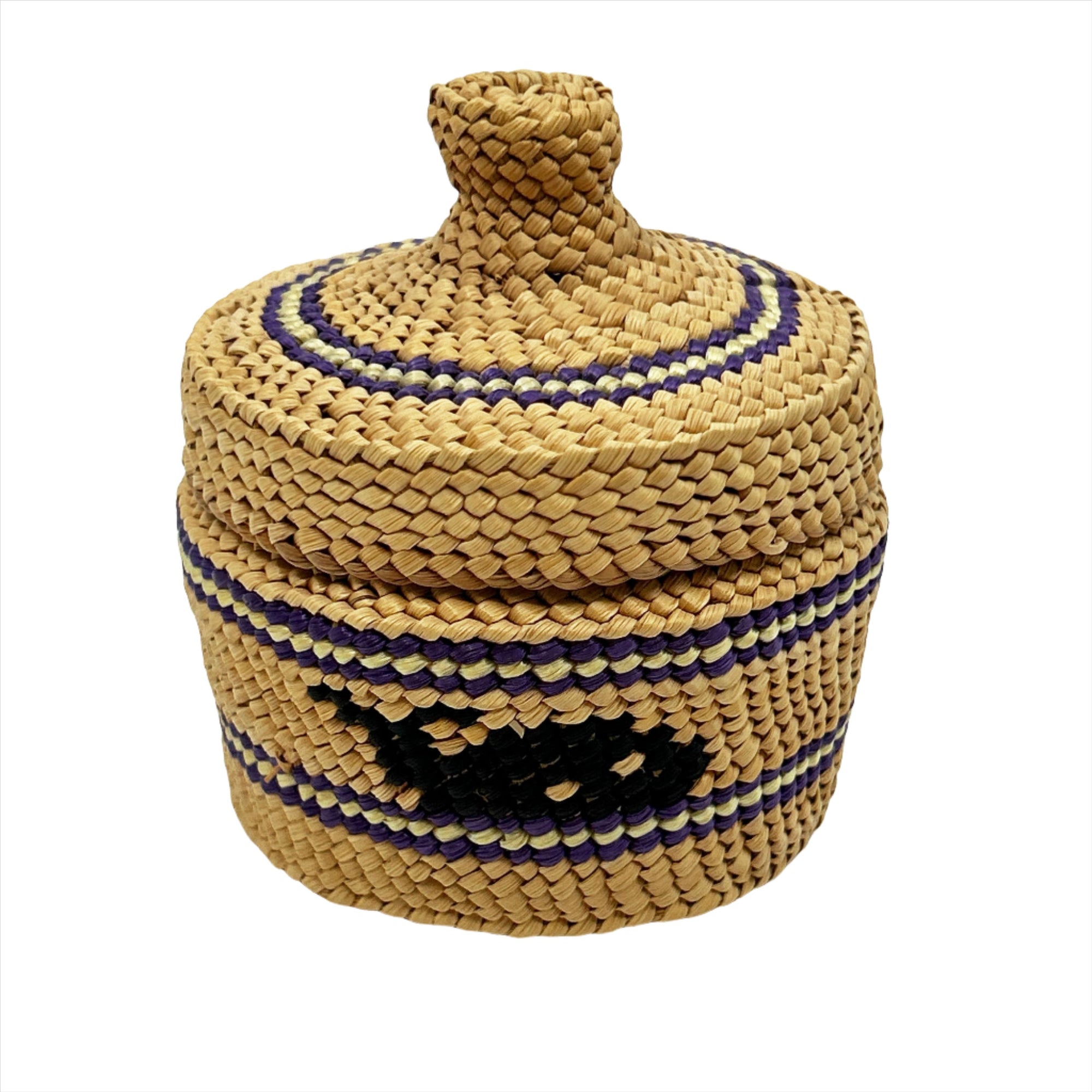 Weaver Nuu-Chah-Nulth Woven Round Basket - Maynards Fine Art and Antiques -  - House of Himwitsa Art Gallery