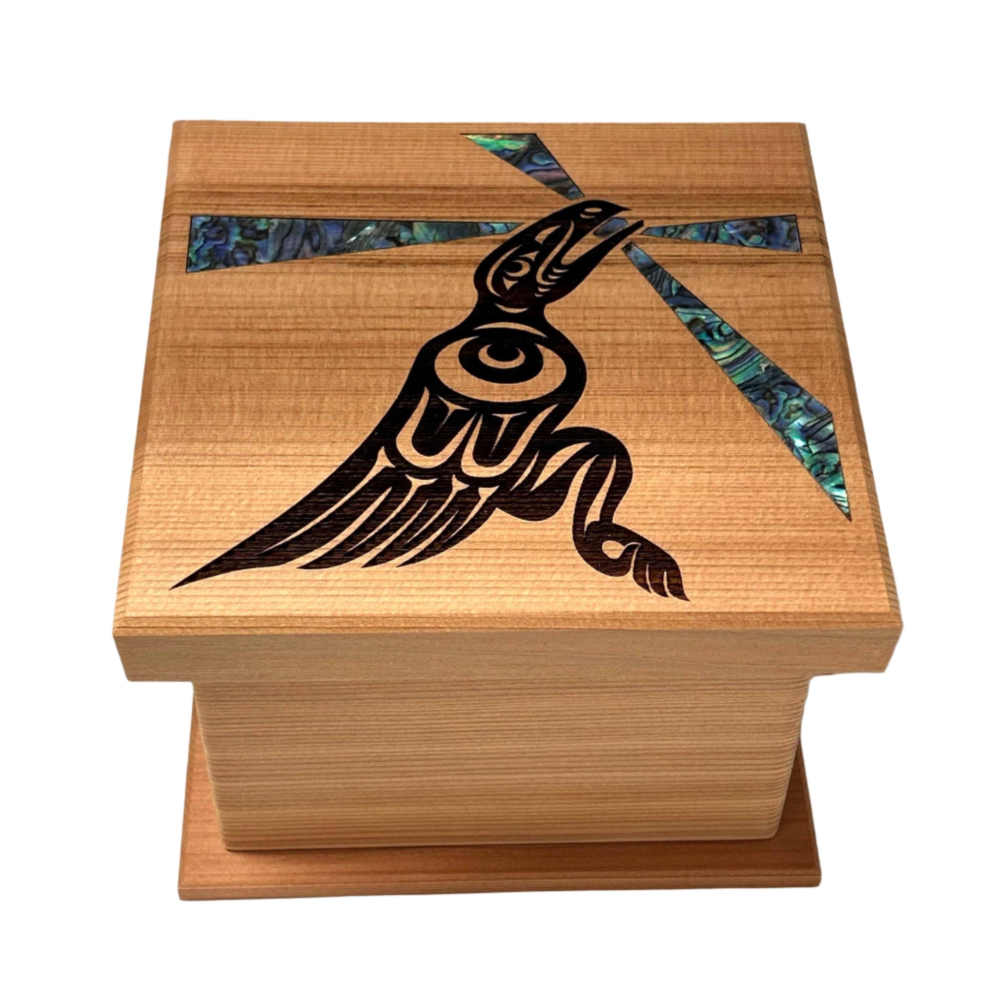 Shain Jackson Red Cedar Raven Bentwood Box - Shain Jackson - Bentwood Box - House of Himwitsa Art Gallery