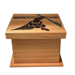 Shain Jackson Red Cedar Raven Bentwood Box - Shain Jackson - Bentwood Box - House of Himwitsa Art Gallery