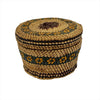 Nuu-Chah-Nulth Woven Round Basket with Flowers - Maynards Fine Art and Antiques -  - House of Himwitsa Art Gallery