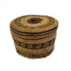 Nuu-Chah-Nulth Woven Round Basket with Flowers - Maynards Fine Art and Antiques -  - House of Himwitsa Art Gallery