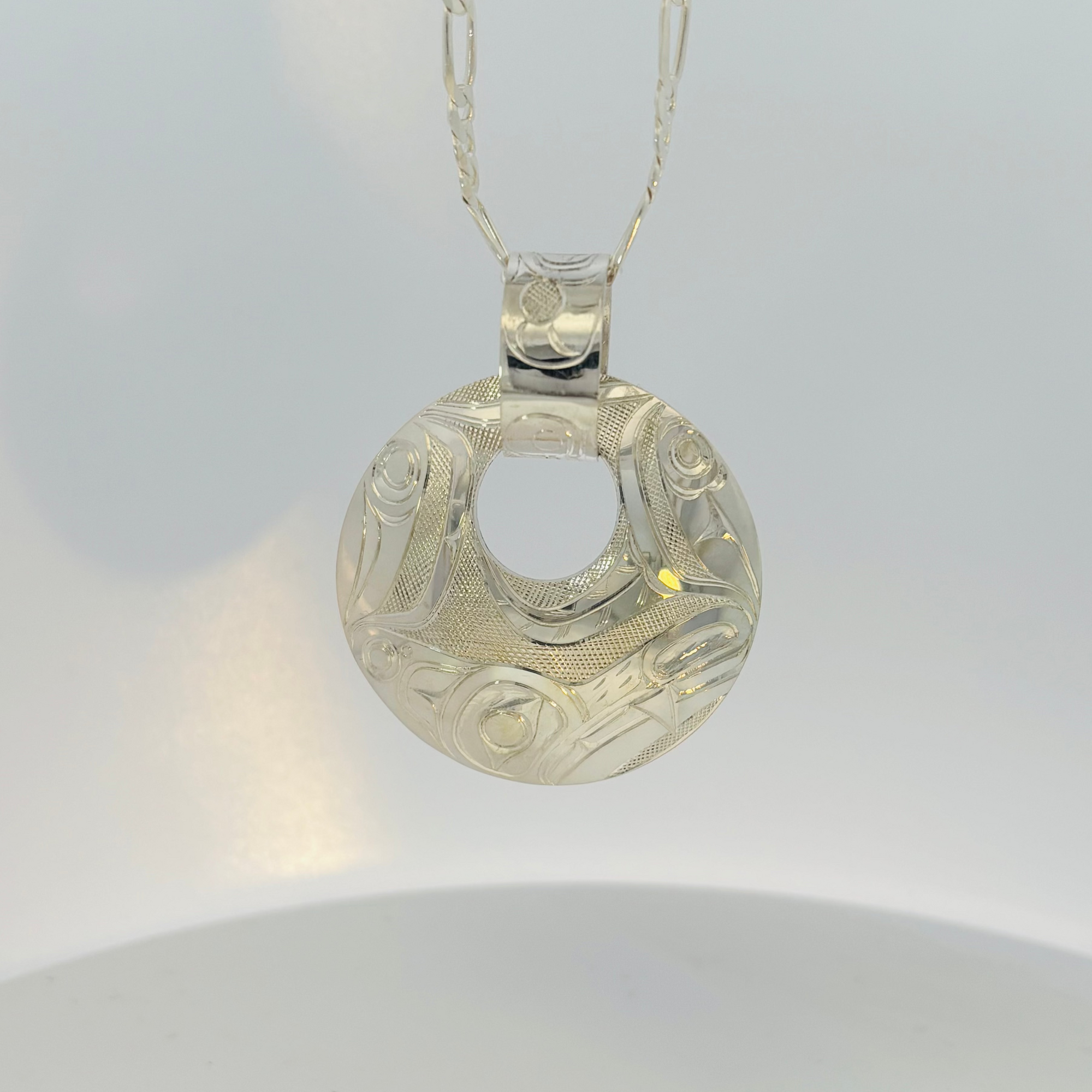 Jim McGuire  Silver Wolf Pendant Large (B)