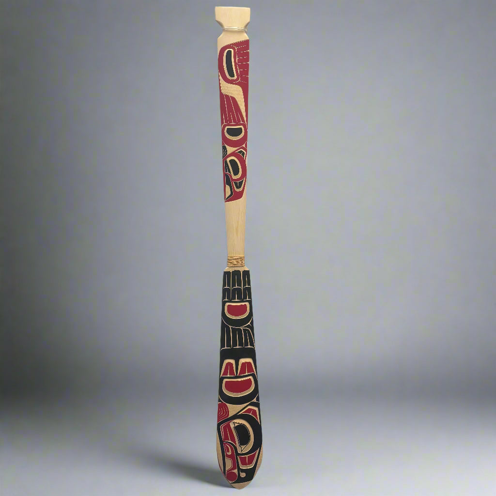Cecila Adams Raven Paddle -  - paddle - House of Himwitsa Art Gallery