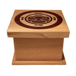 Shain Jackson Red Cedar Moon Bentwood Box - Shain Jackson - Bentwood Box - House of Himwitsa Art Gallery