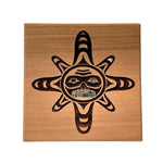 Shain Jackson Red Cedar Sun Bentwood Box - Shain Jackson - Bentwood Box - House of Himwitsa Art Gallery