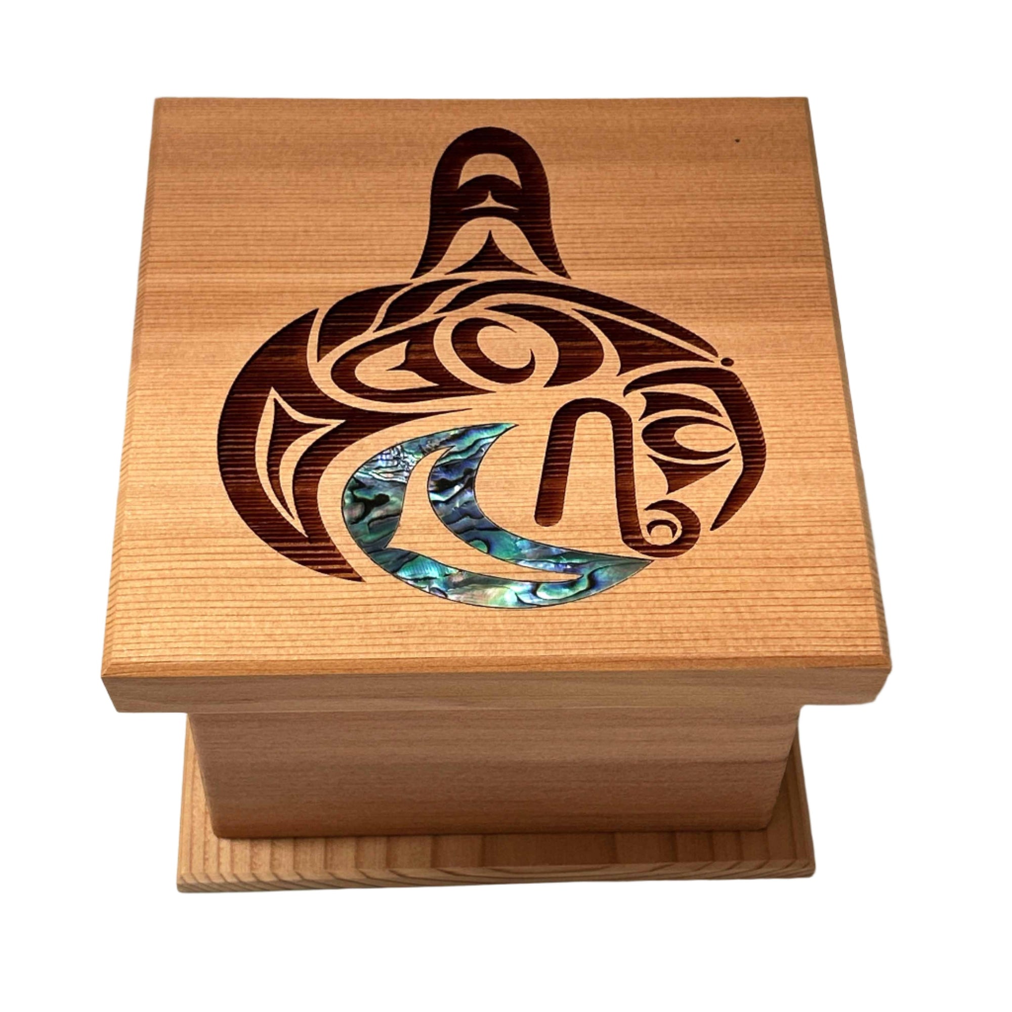 Shain Jackson Red Cedar Killer Whale Bentwood Box - Shain Jackson - Bentwood Box - House of Himwitsa Art Gallery