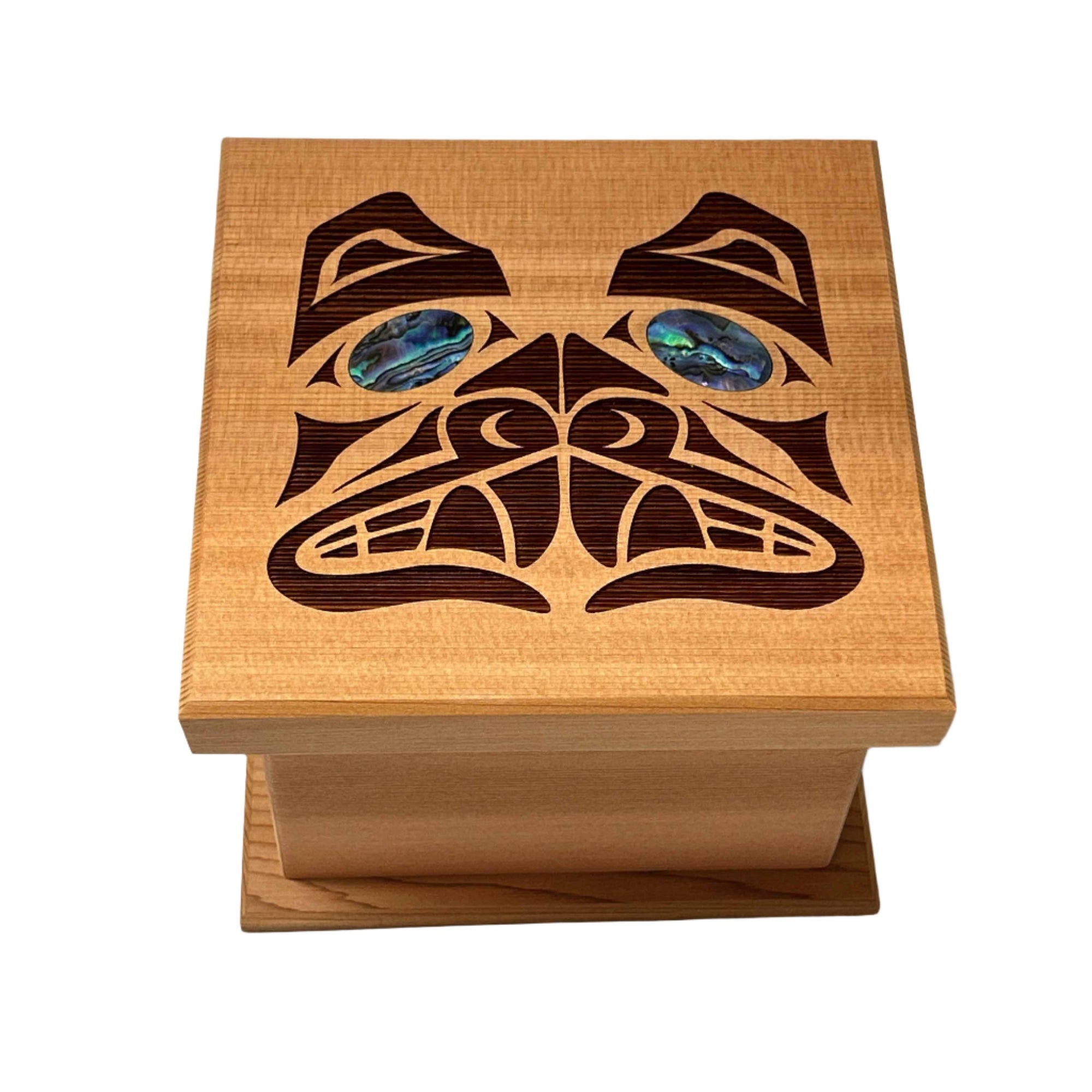 Shain Jackson Red Cedar Bear Bentwood Box - Shain Jackson - Bentwood Box - House of Himwitsa Art Gallery