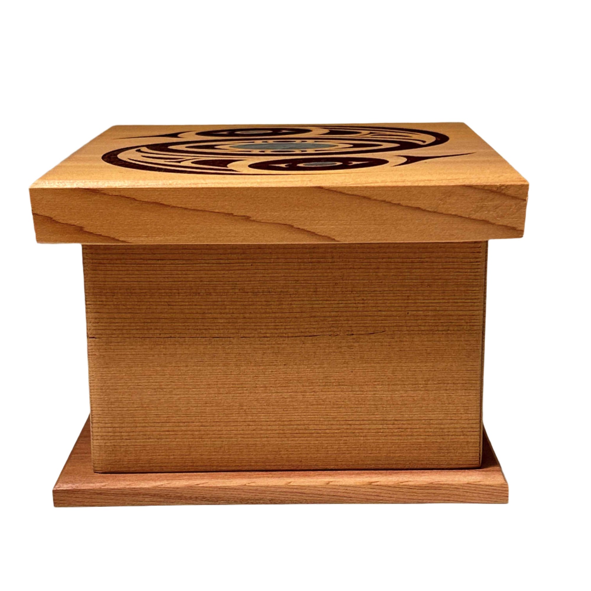 Shain Jackson Red Cedar Eagle Bentwood Box - Shain Jackson - Bentwood Box - House of Himwitsa Art Gallery