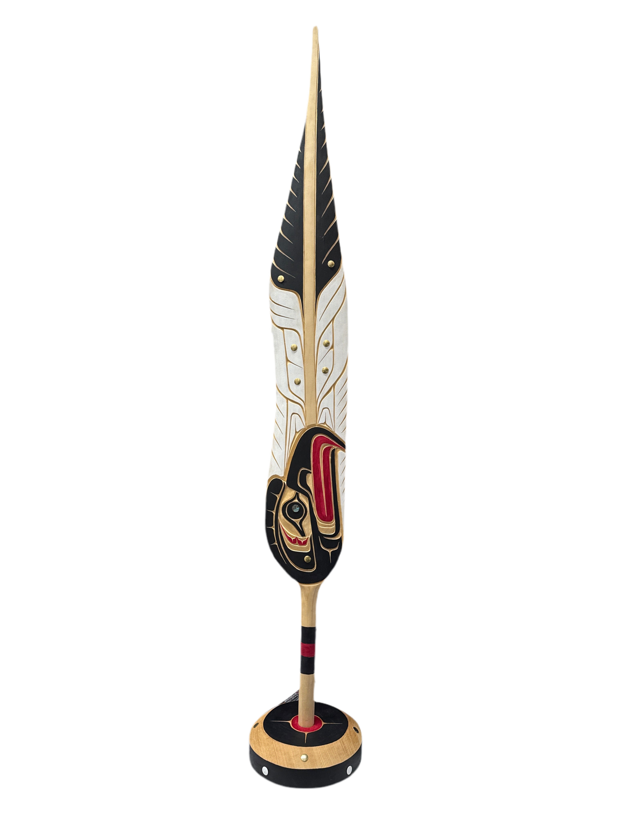 Joe Bob Cedar Feather W/ Eaglp -  - Panel - House of Himwitsa Art Gallery
