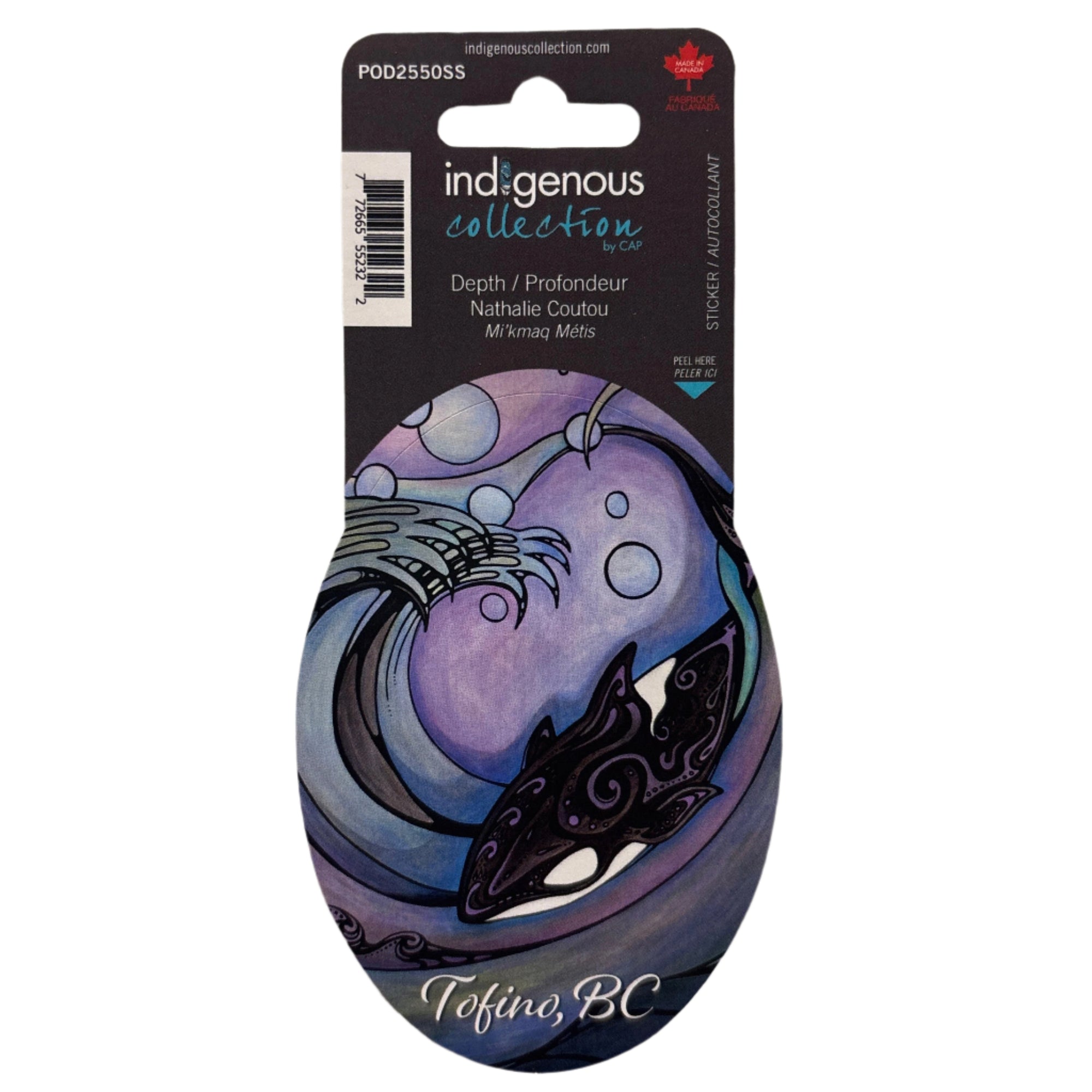 Sticker TOFINO Nathalie Coutou Depth -  - oval stickers - House of Himwitsa Art Gallery