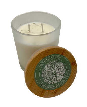 Candle 8oz Sage Double Wick - Candle 8oz Sage Double Wick -  - House of Himwitsa Native Art Gallery and Gifts