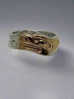 Ron Jackson 5/16 14k Overlay Wave Rings - Ron Jackson - Gold Ring - House of Himwitsa Art Gallery