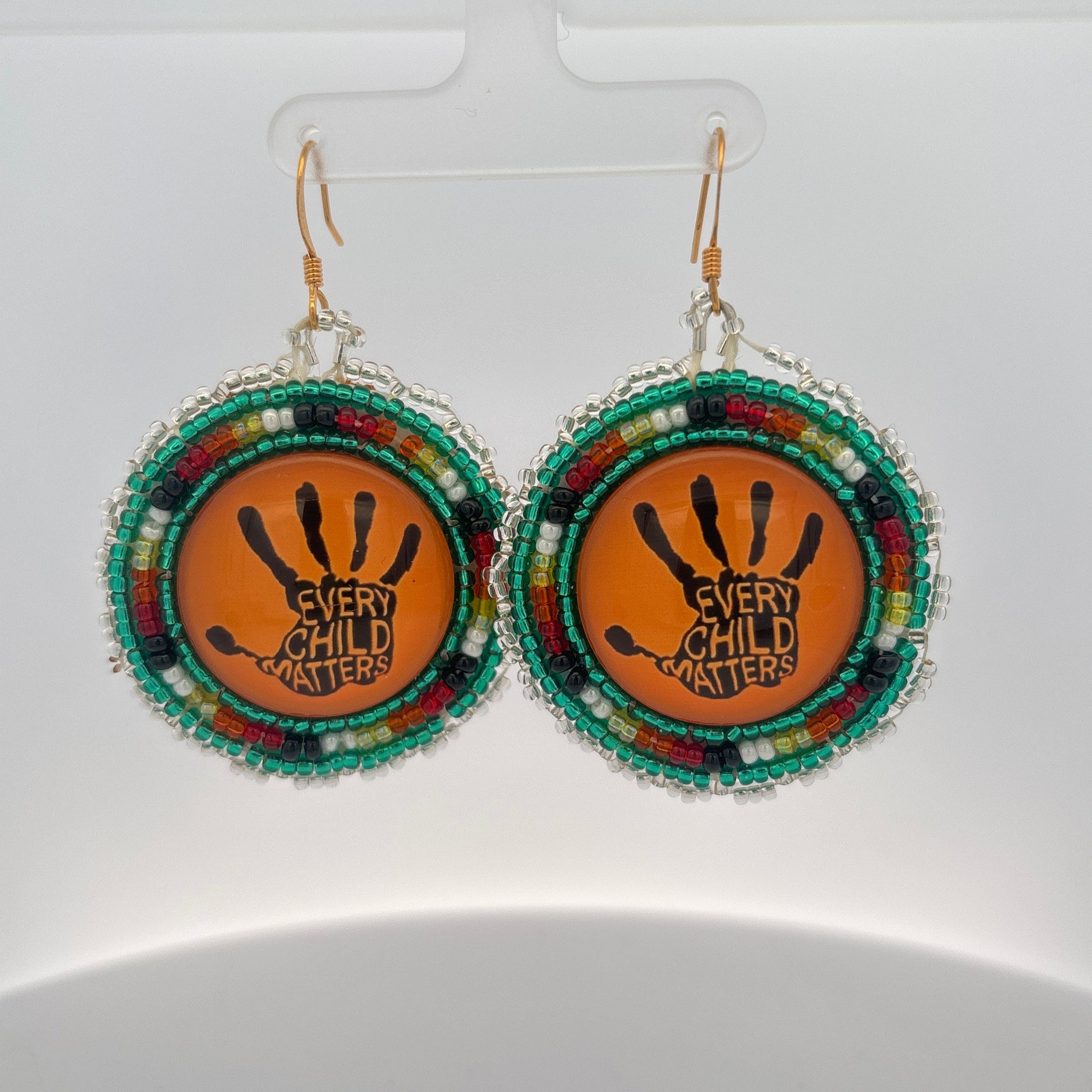 Beaded Earring Every Child Matters Wendy Doreen -  - Beaded Earrings - House of Himwitsa Art Gallery