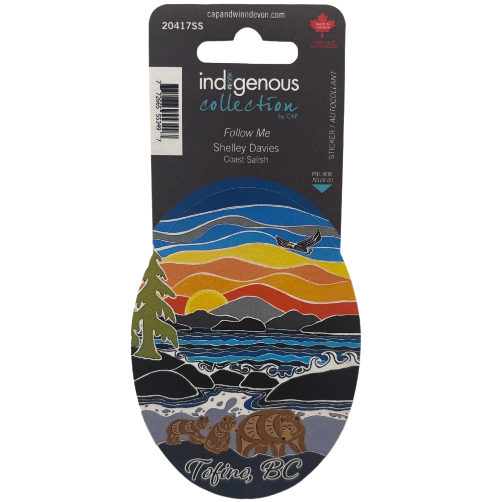 Sticker Shelley Davies Follow Me (Tofino) -  - oval Stickers - House of Himwitsa Art Gallery