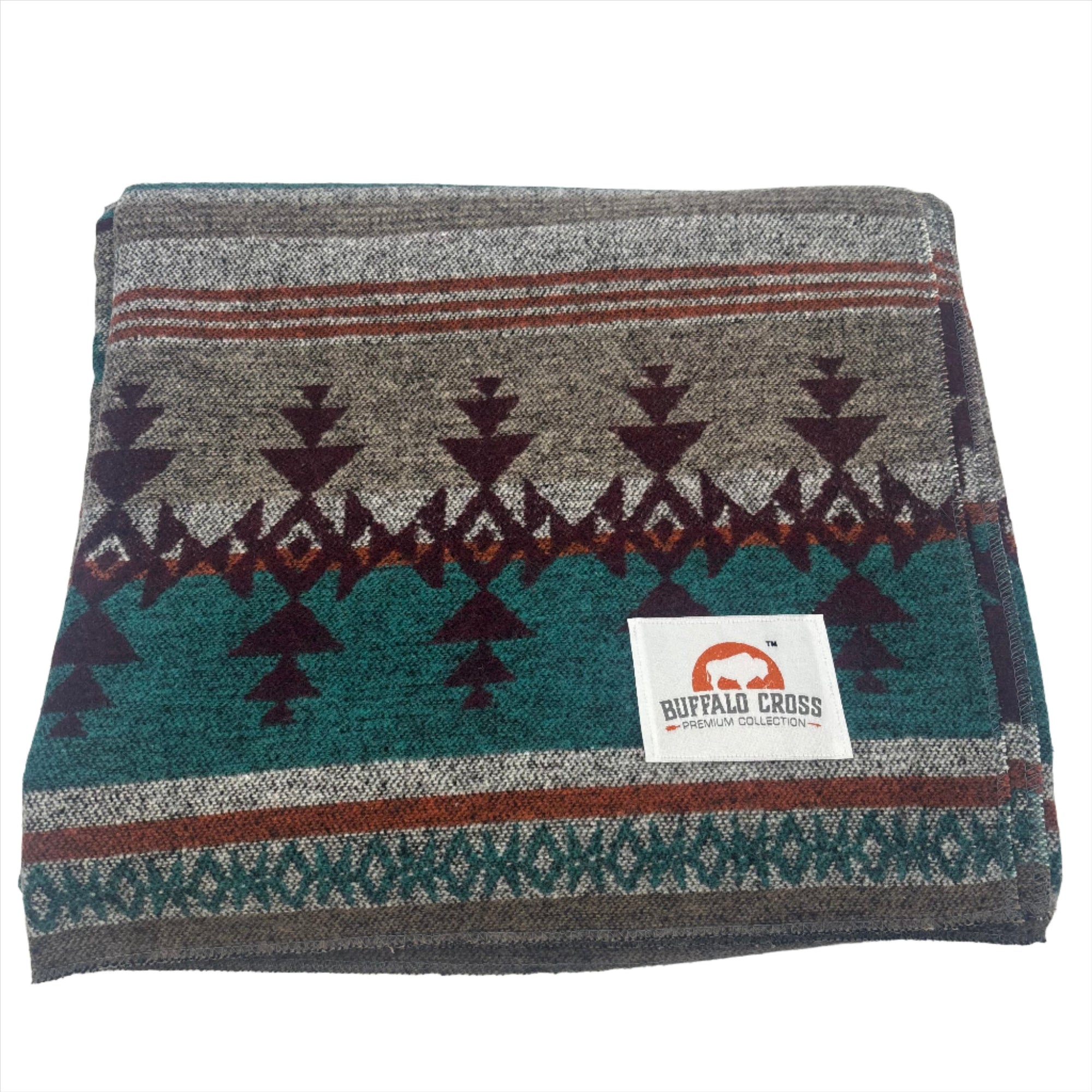 Buffalo Cross Throw Blankets - Western Varieties Wholesale In - Throw Blanket - House of Himwitsa Art Gallery