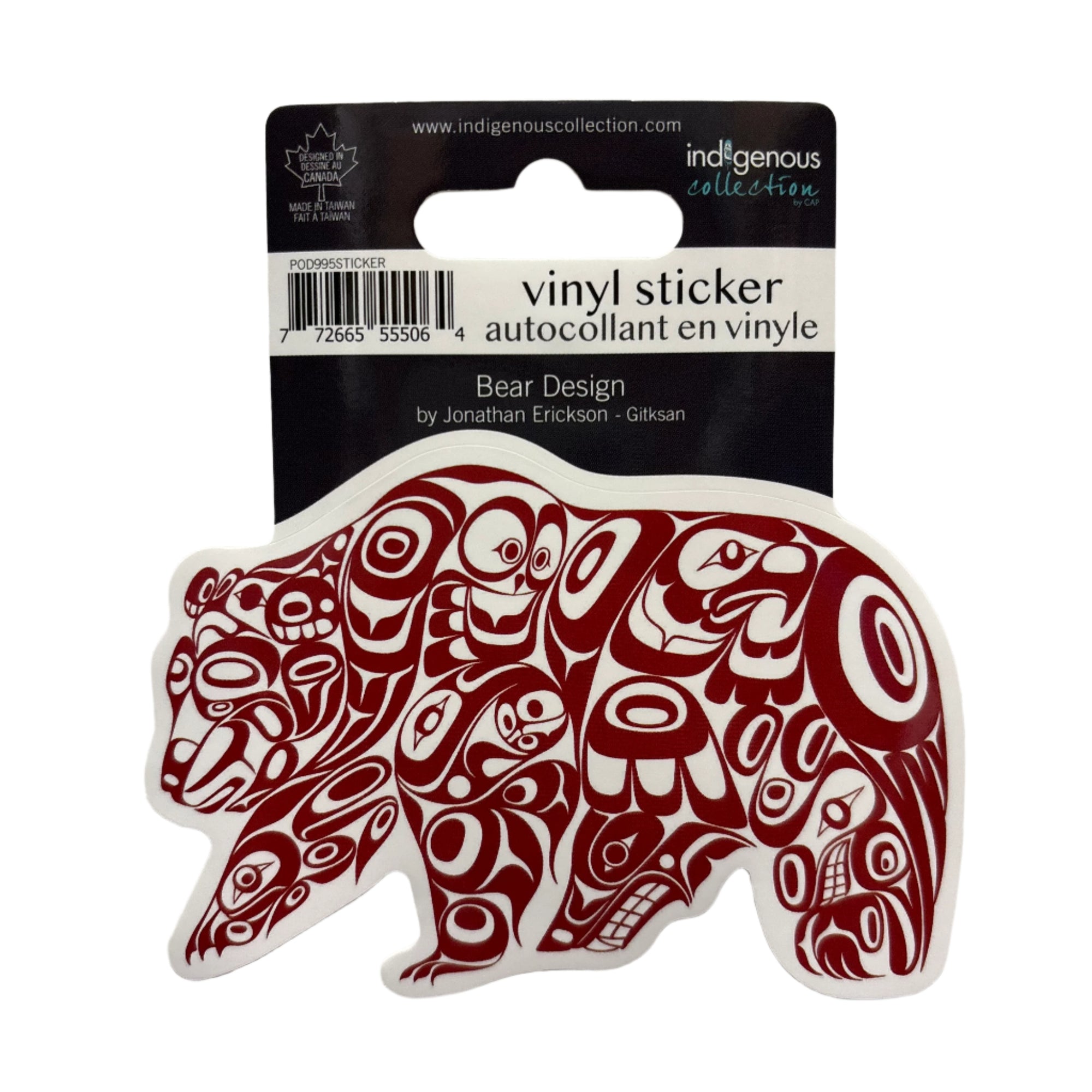 Vinyl Sticker Bear Design -  - Vinyl Sticker - House of Himwitsa Art Gallery