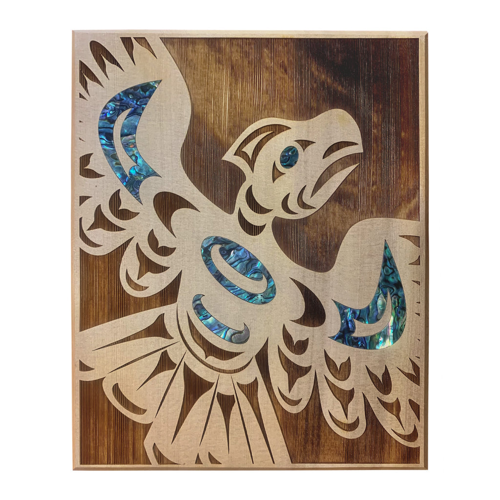 Shain Jackson Cedar Thunderbird Plaque - Large - ÇWP313L - House of Himwitsa Native Art Gallery and Gifts