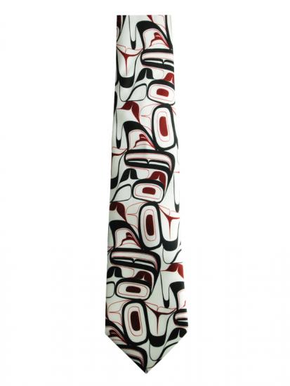 Silk Tie Kelly Robinson Eagle Red/Black -  - Ties - House of Himwitsa Art Gallery